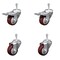 Service Caster 3.5 Inch Maroon Polyurethane Swivel 3/8 Inch Stem Caster Total Lock Brake, 2PK SCC-TSTTL20S3514-PPUB-MRN-381615-2S2 - alternate 5